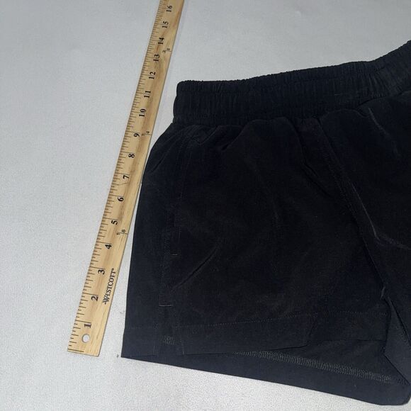 Black XS Zella Yoga Black Elastic Band Running Shorts W Pockets - Picture 6 of 8